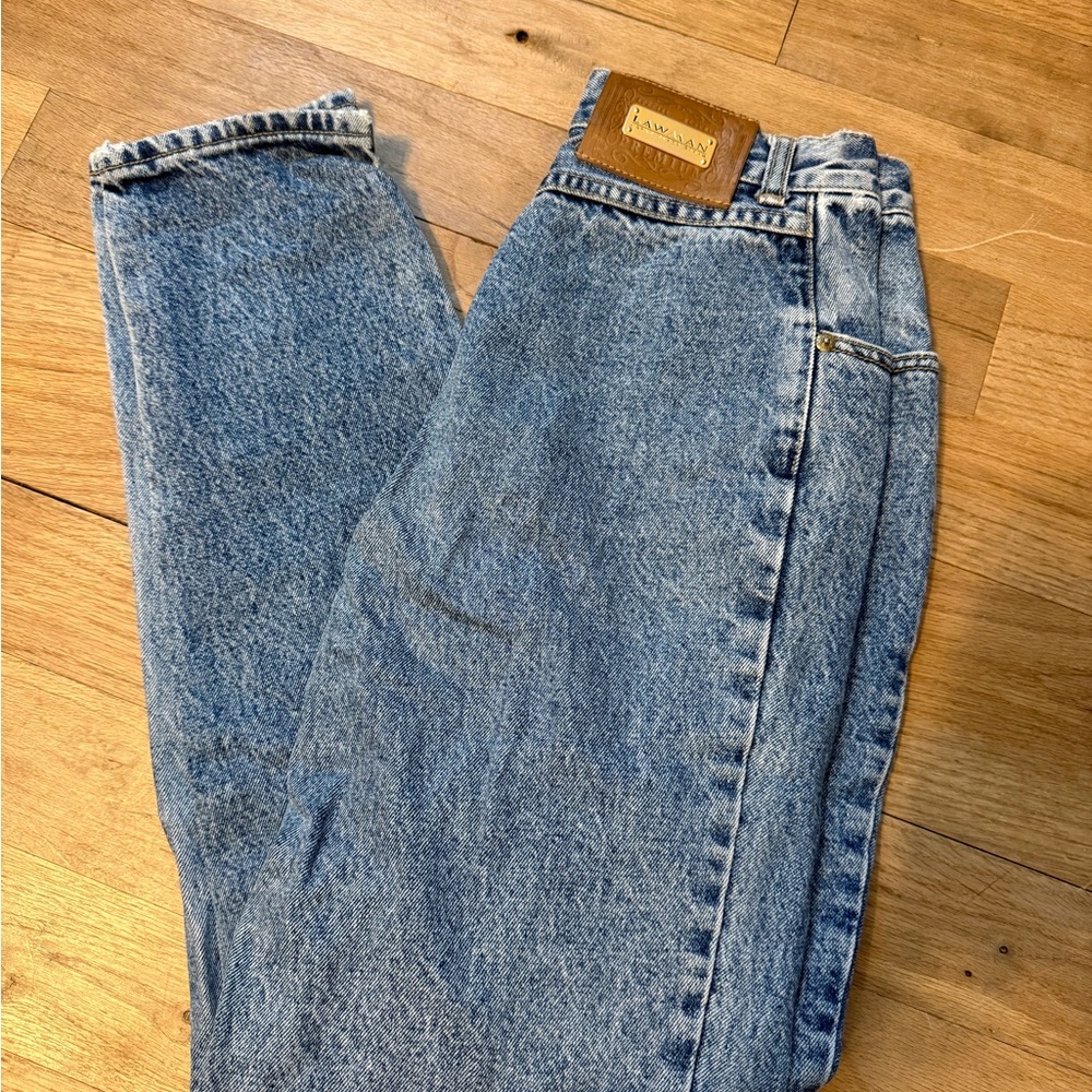 Vintage Acid Wash Blue Jeans
